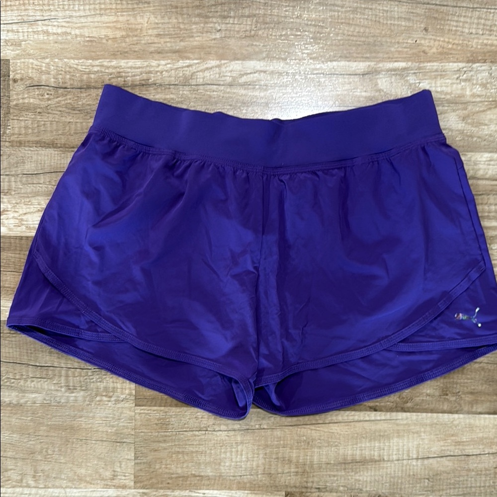 Puma Purple Athletic Shorts Lightweight Moisture-Wicking